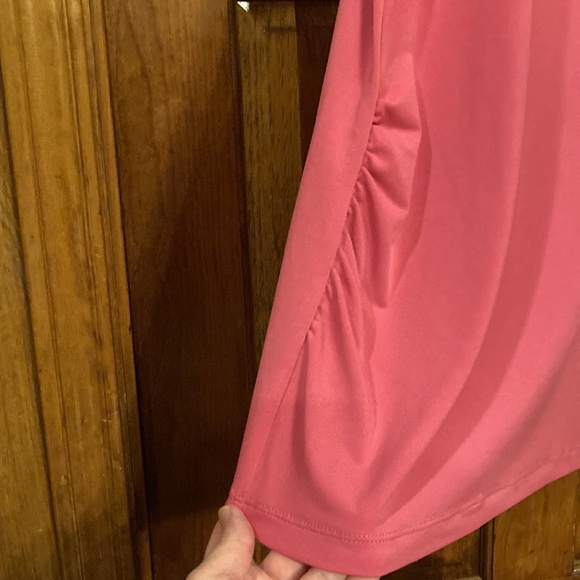 1X CJ Banks PInk Top with Gathered Sides - Picture 3 of 11